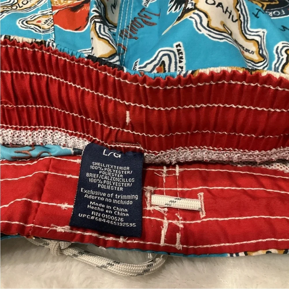 Caribbean Joe  Mens Hawaiian Swim Shorts Size‎ Large